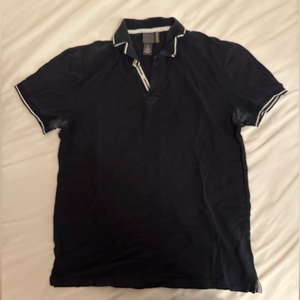 H&M Navy Polo Shirt (premium cotton)